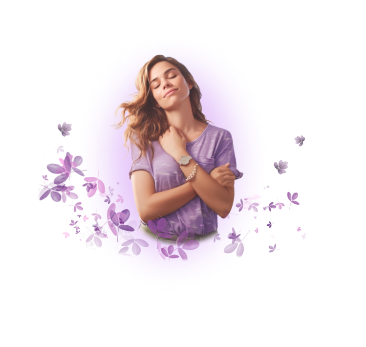 Женщина заботиться о себе и своем душевном состоянии