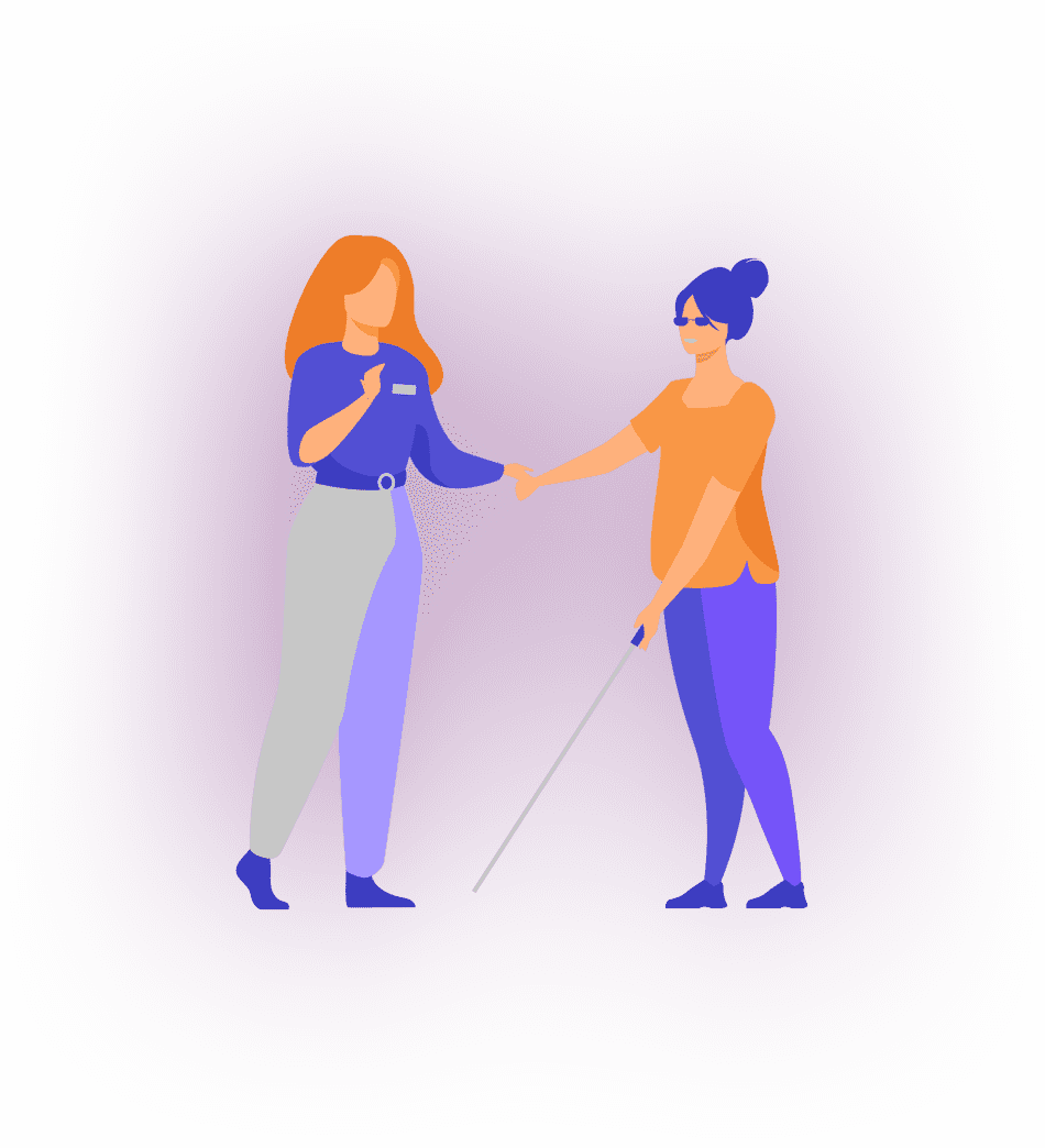 илюстрации помощи слепым