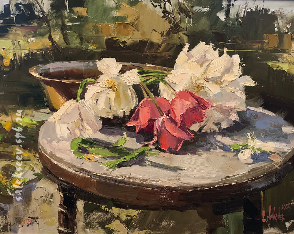 Tulips. 2023. Oil on canvas. 40x50 cm