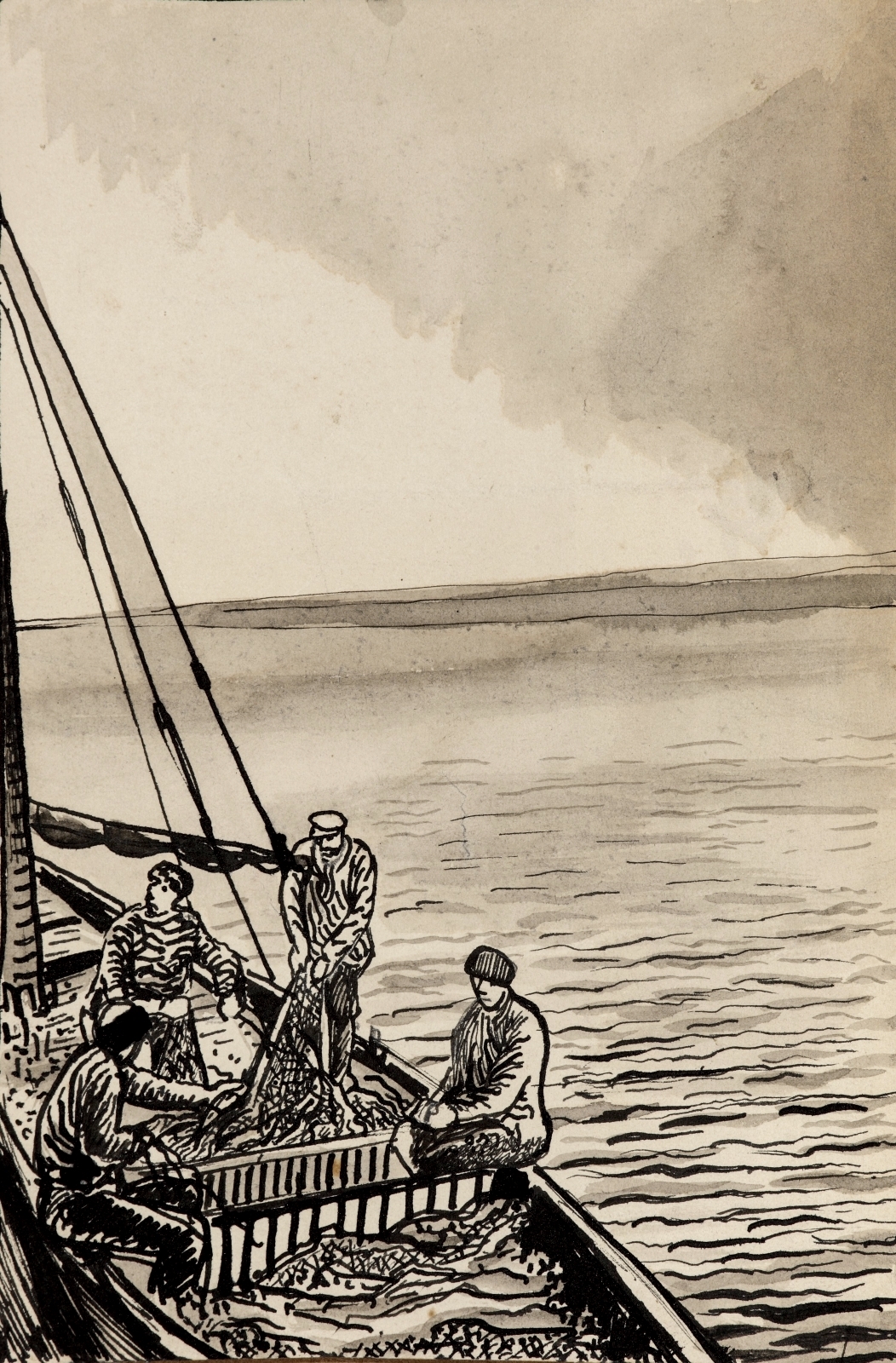 Путина. Разгрузка сетей. 1931