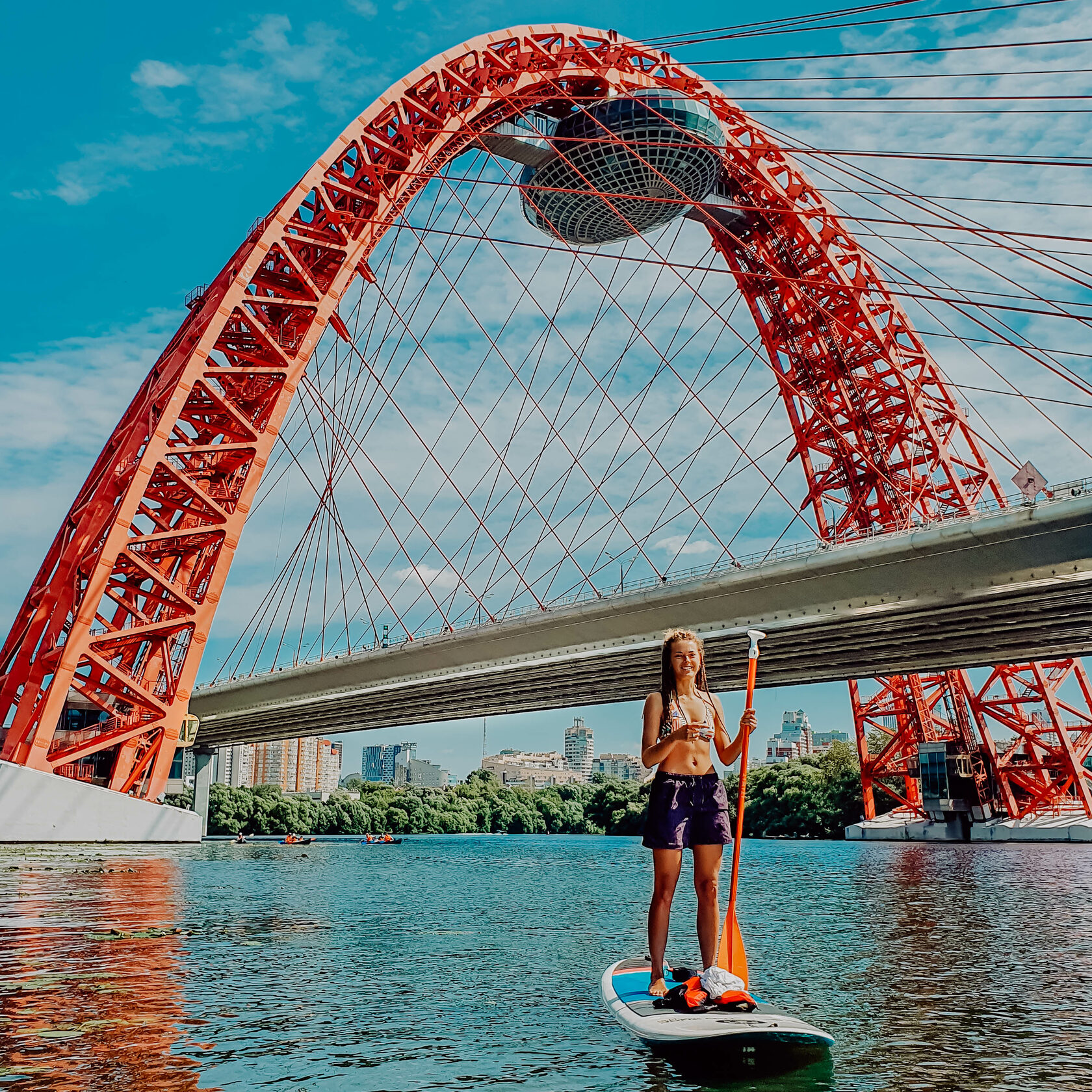 Sup point. Живописный мост в Москве. САП живописный мост. Sup Строгино. Строгино.