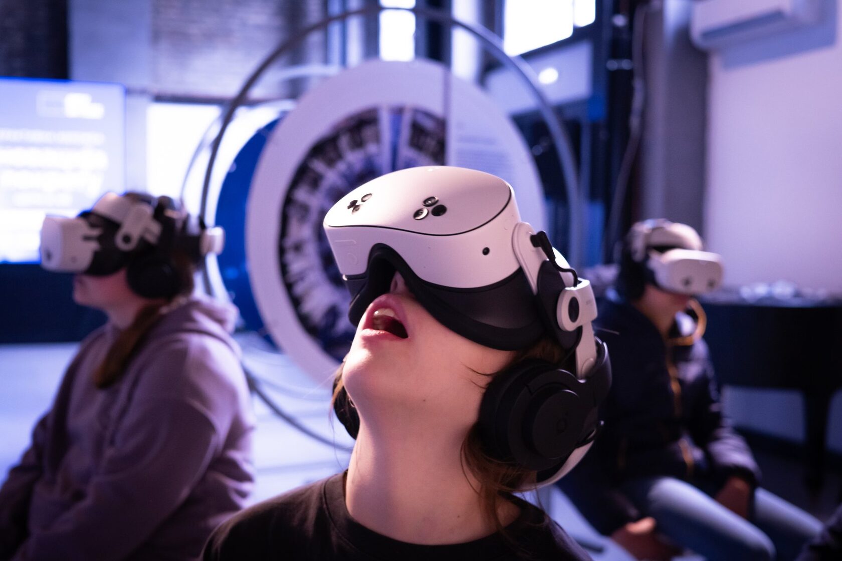 Audience using VR headsets in Novi Sad