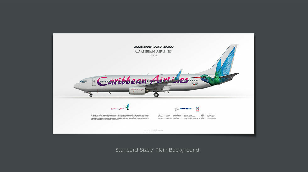 Caribbean Airlines Boeing 737-800 9Y-KIN | Aviaposter