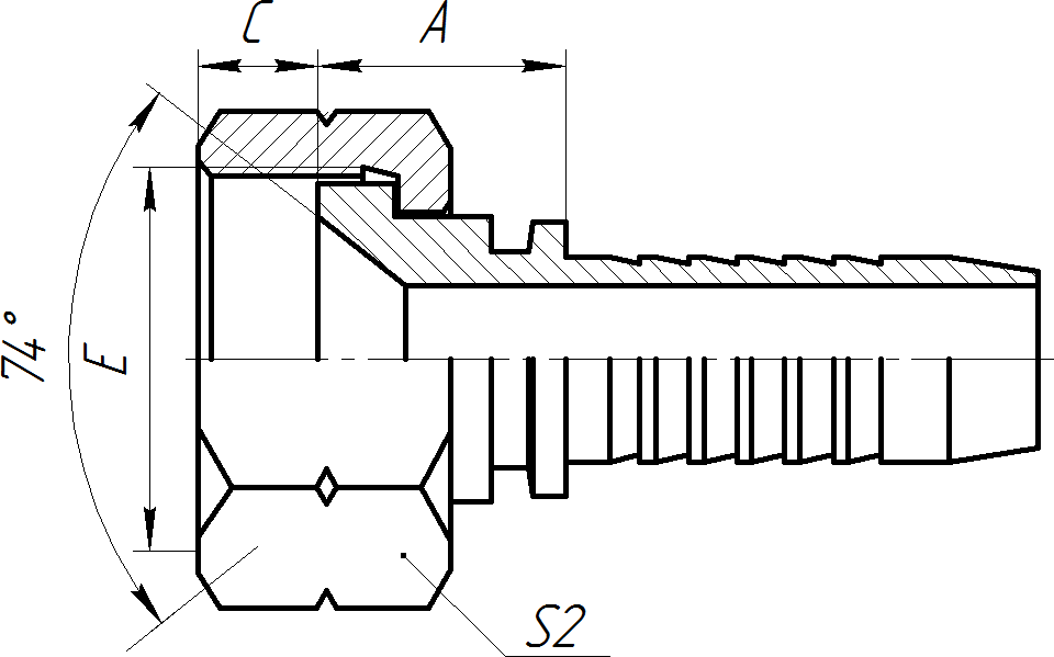 74 градуса. Штуцер 1-5/16 JIC. Фитинг JIC 3/4. Резьба JIC 1 1|16. Фитинг РВД ДКИ.