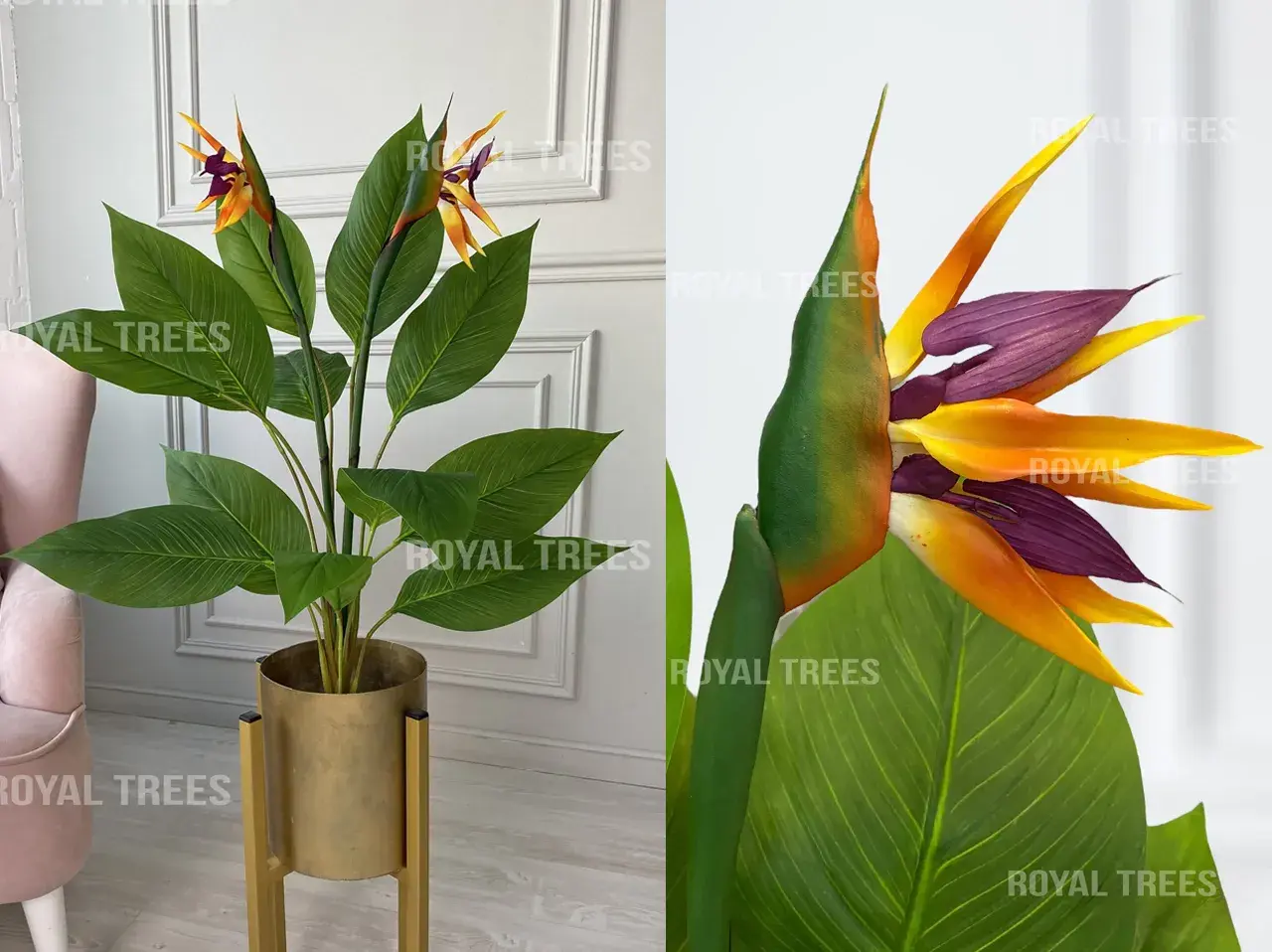 Стрелиция цветущая цветок искусственный Купить Royal Trees