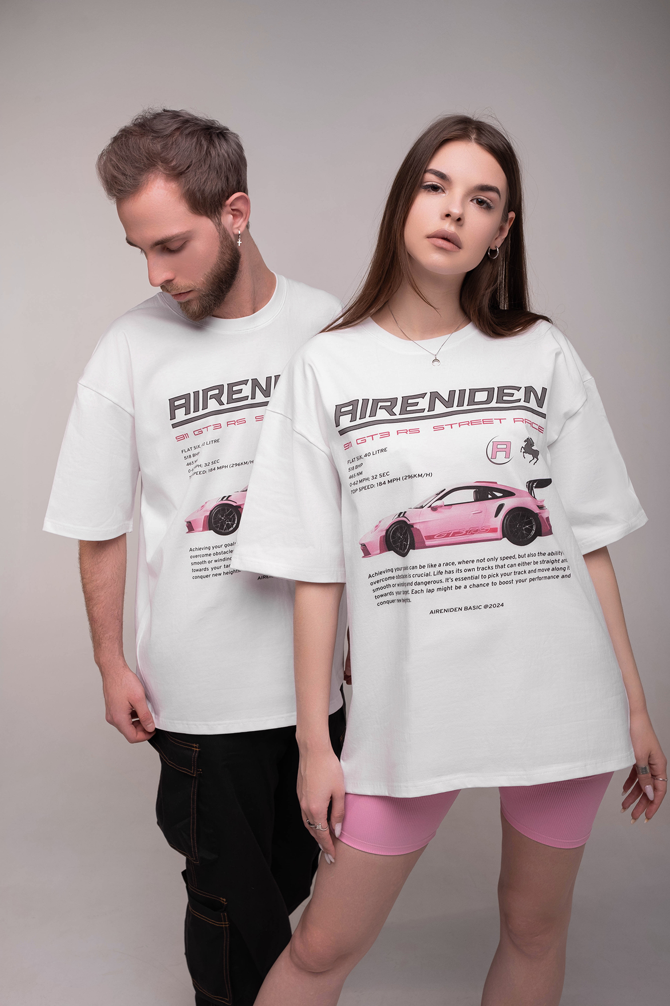 UNISEX OVERSIZE ФУТБОЛКА С ПРИНТОМ "911"