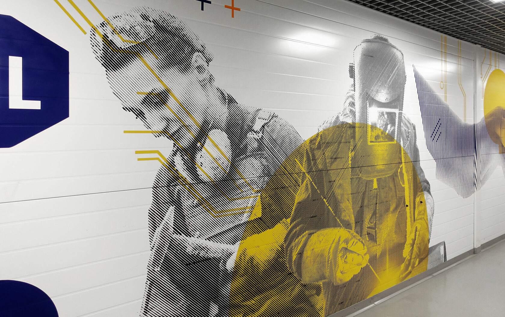 Роспись стен на заводе Горэлтех 