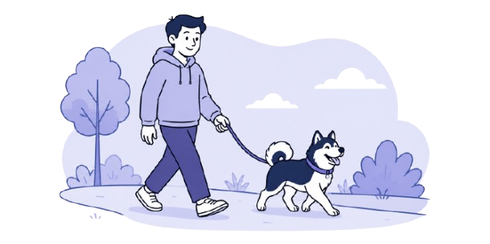 man-dog