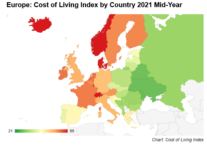 стоимость жизни в европе