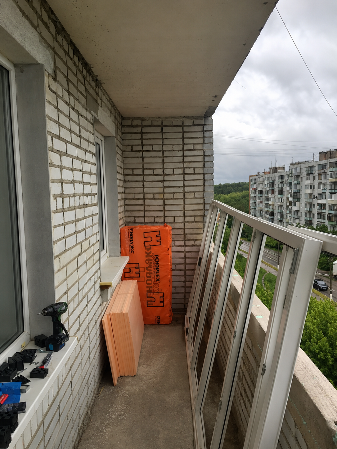 Лыткарино, 1 квартал, дом 8 — состояние балкона до работ