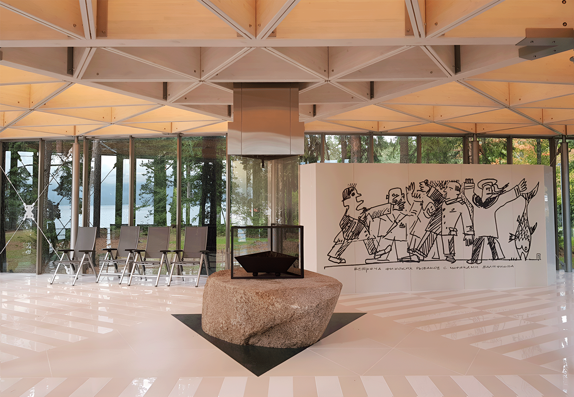 Съёмка Чайного павильона в Солнечном