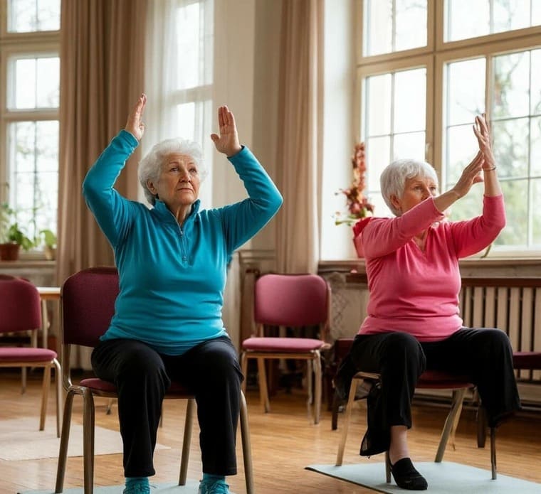 Гимнастика на стульчиках в Центре «Ломоносовец»: доступное движение для здоровья и уверенности