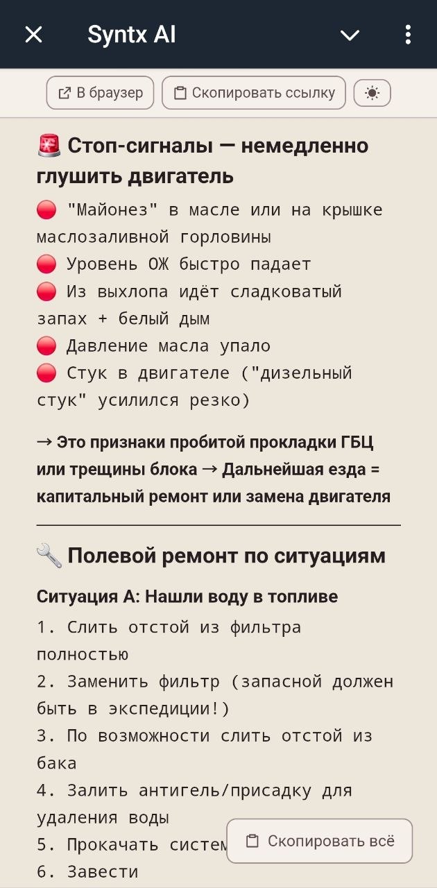 Пример запроса в ИИ-Telegram-бот и предложенная в ответ помощь - стр 12