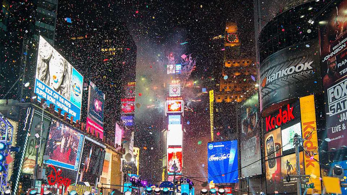 Нью-Йорк; Нью-Йорк Новый год; Нью-Йорк Таймс-сквер; таймс-сквер