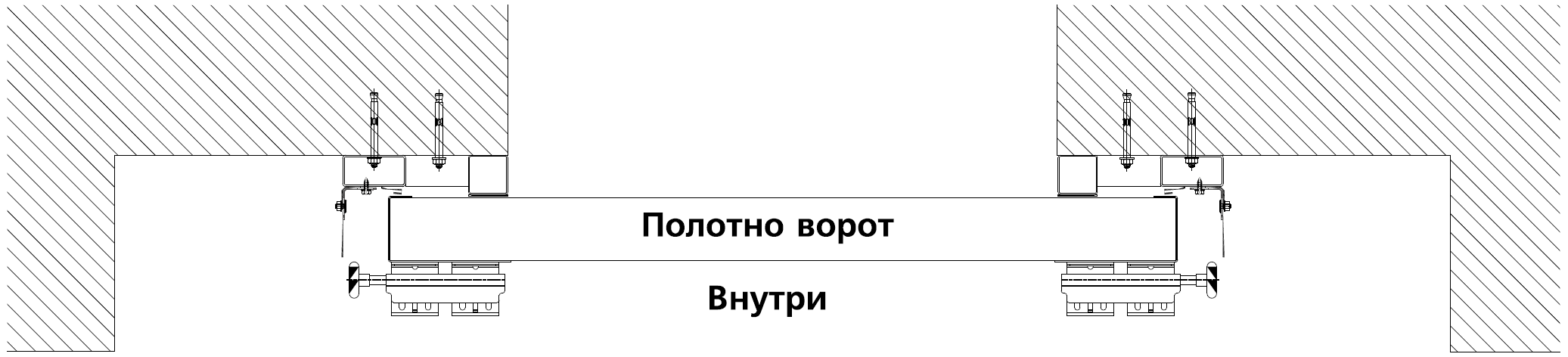 Монтаж в сплошные стены