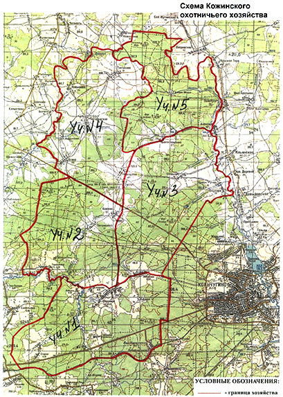 Карта охотугодий костромской области общего пользования