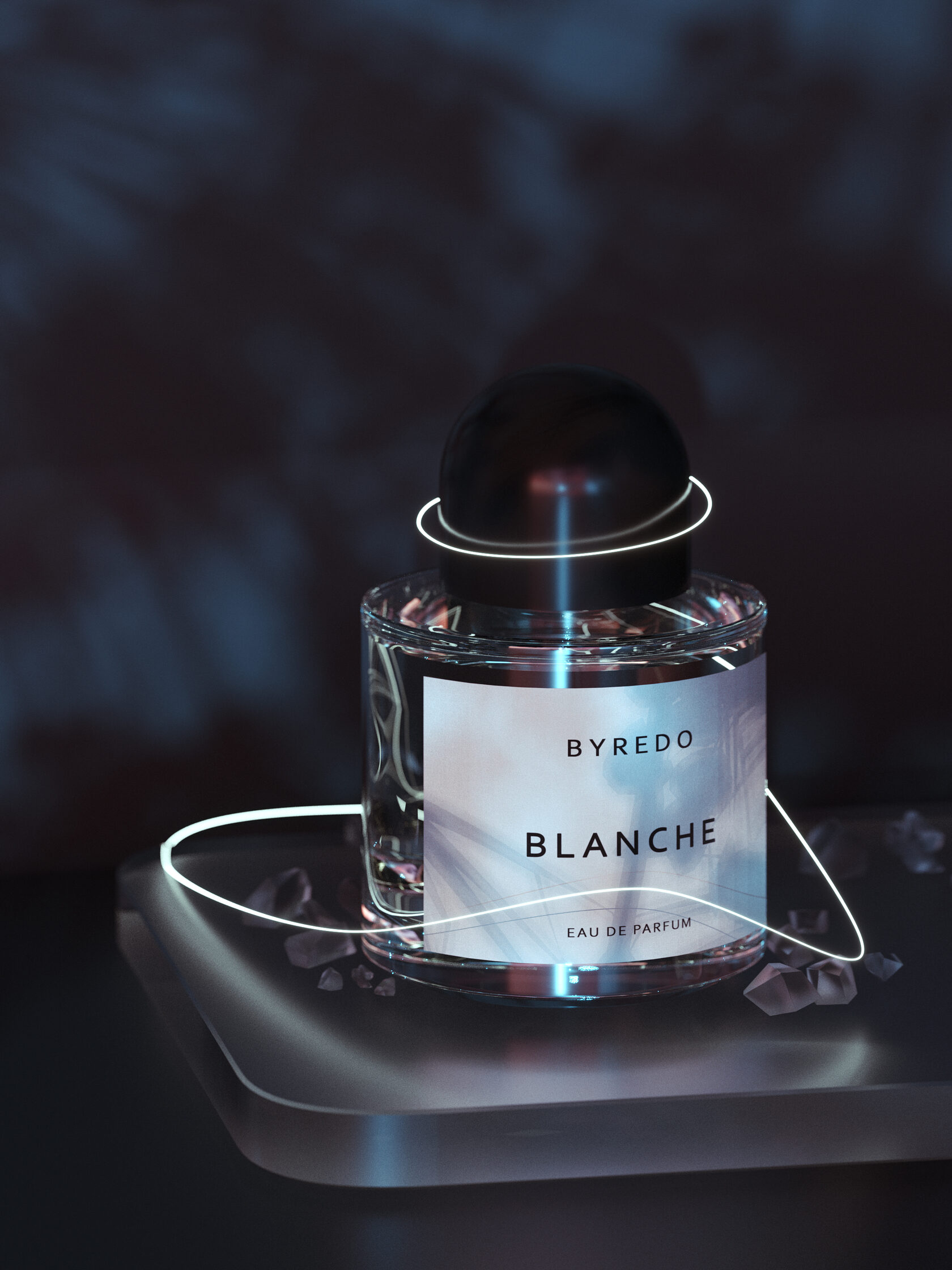3D product rendering of perfume