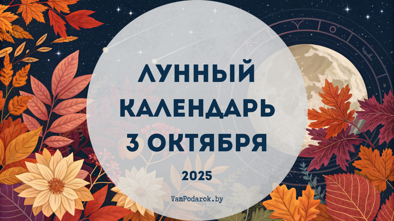 Лунный календарь на 3 октября 2025 года