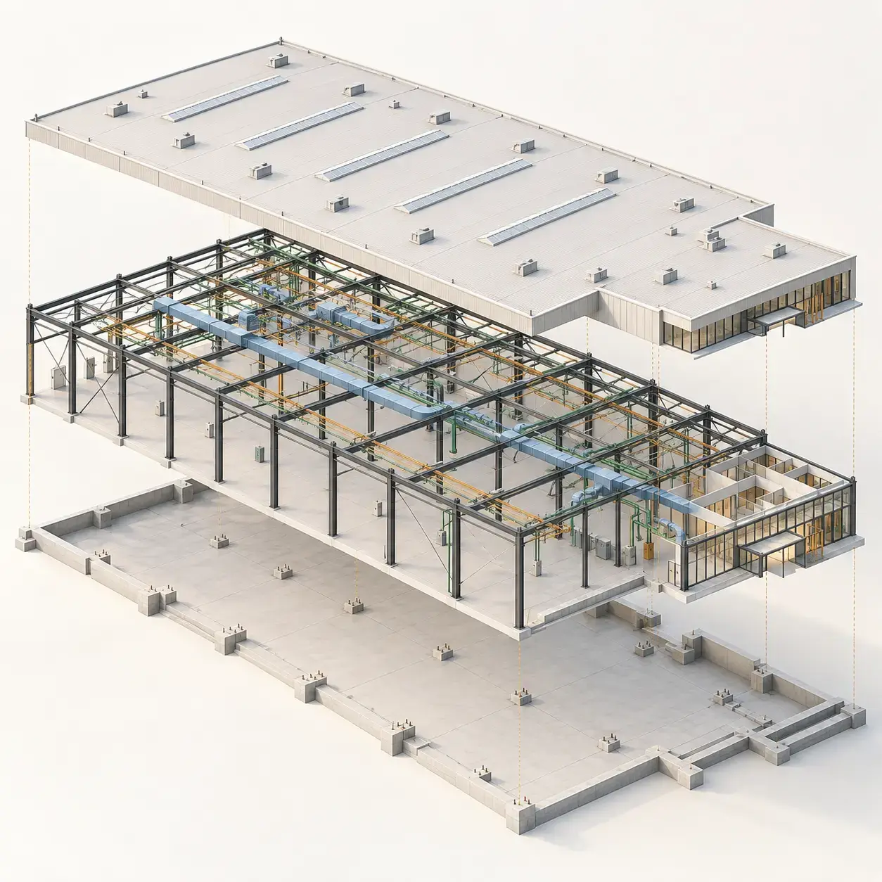 Концептуальная BIM-иллюстрация: совмещение разделов