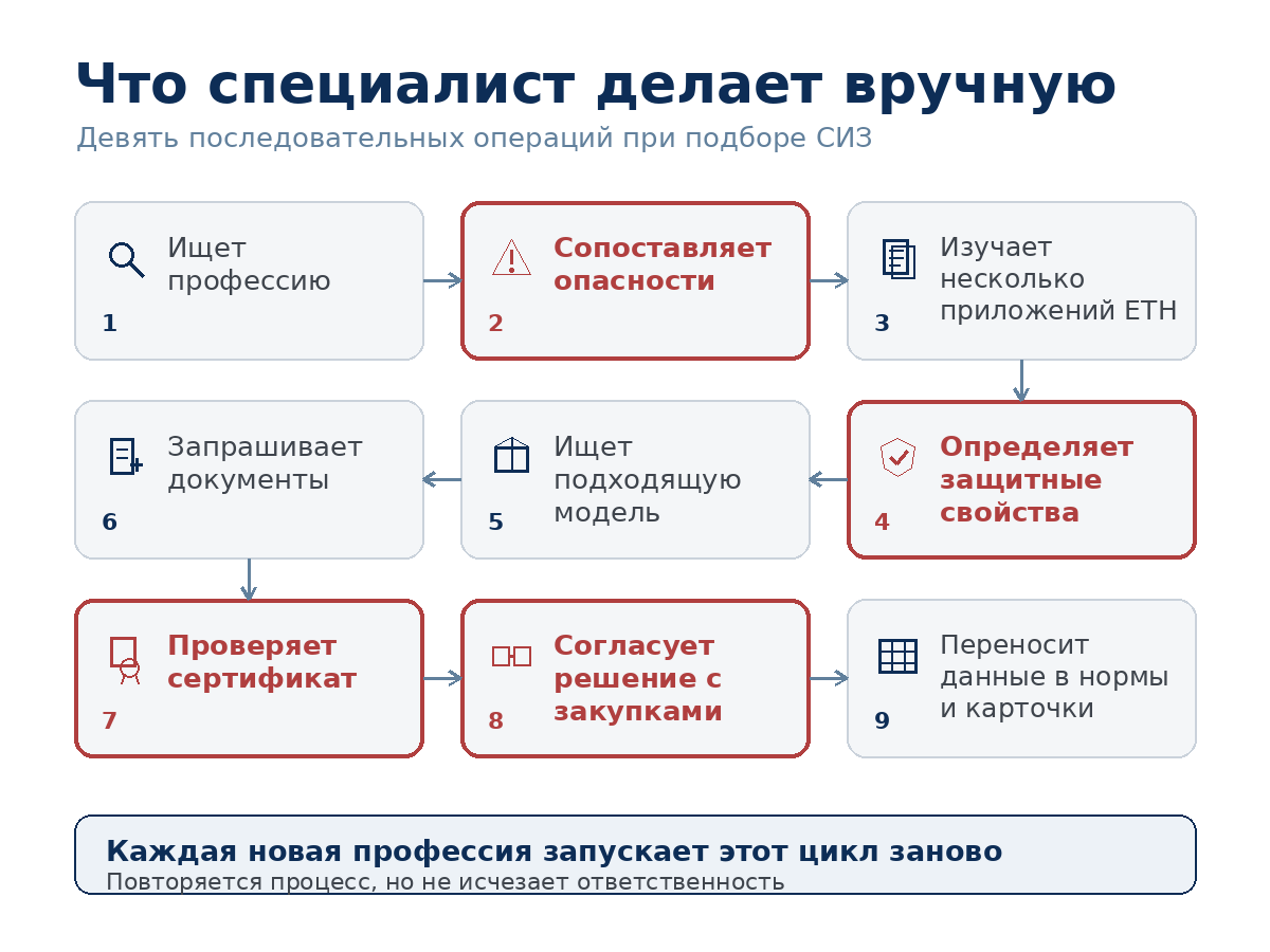 Что специалист делает вручную