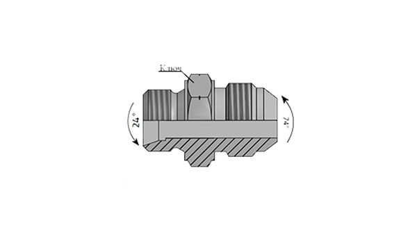 Адаптеры Ш-Ш DKO-L 24°/JIC 74° прямые