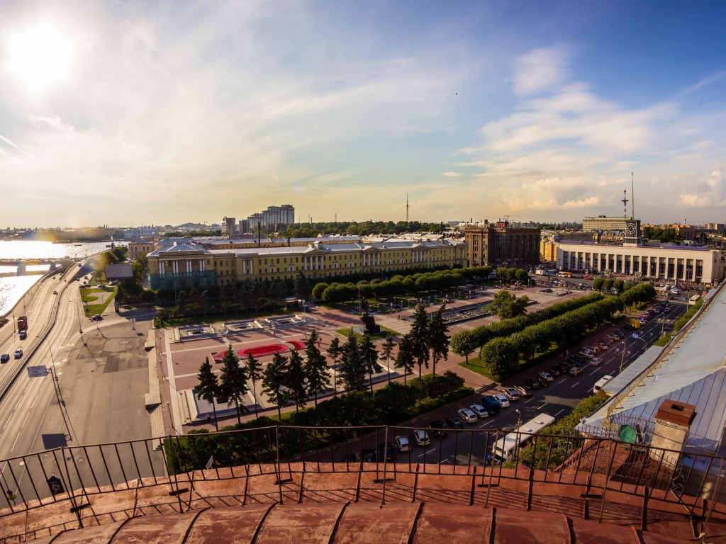 смотровая площадка рассвет вокзал финский залив Санкт-Петербург