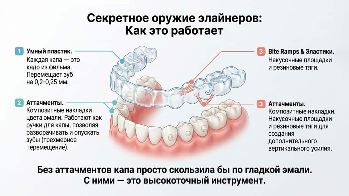 Как работают элайнеры при открытом прикусе