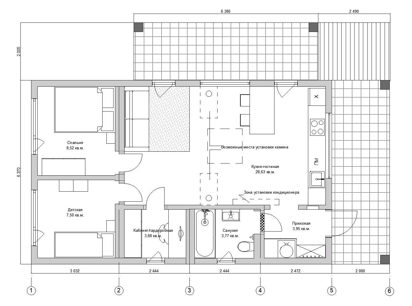 Модульный дом планировка