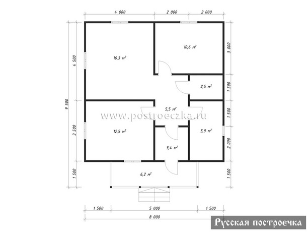 Микея 5 проект дома линейные размеры