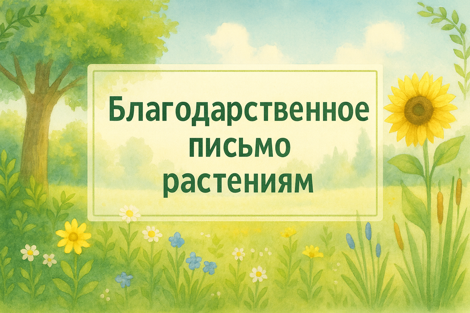 Напиши от имени своей семьи благодарственное письмо растениям за их вклад в поддержание жизни на Земле