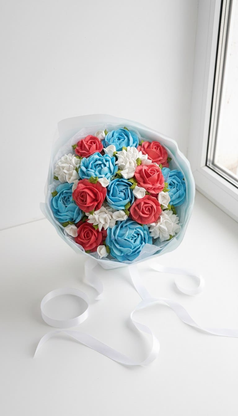 Букет из зефира в диаметре 25 см 2