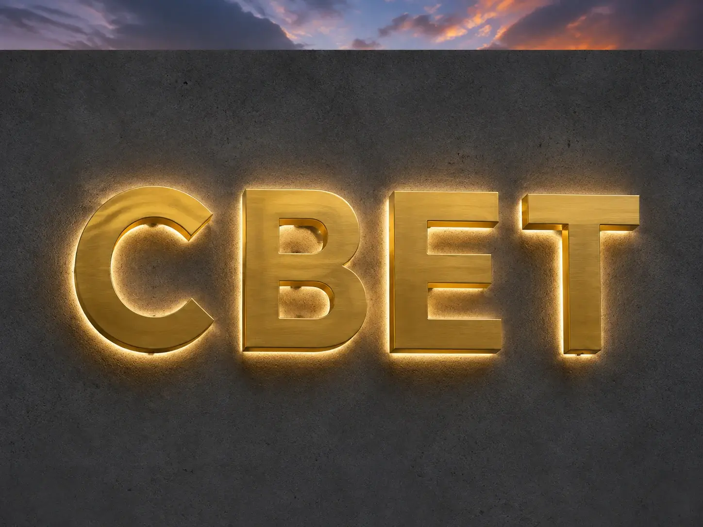 Металлические буквы с контражурной подсветкой: lit rear