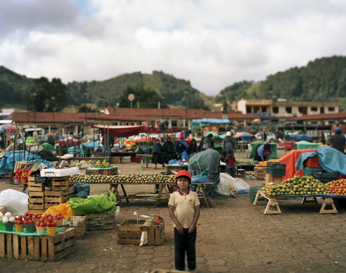 Mountain Market, Chiapas. Mexico. Color Negative 4×5 inch.
