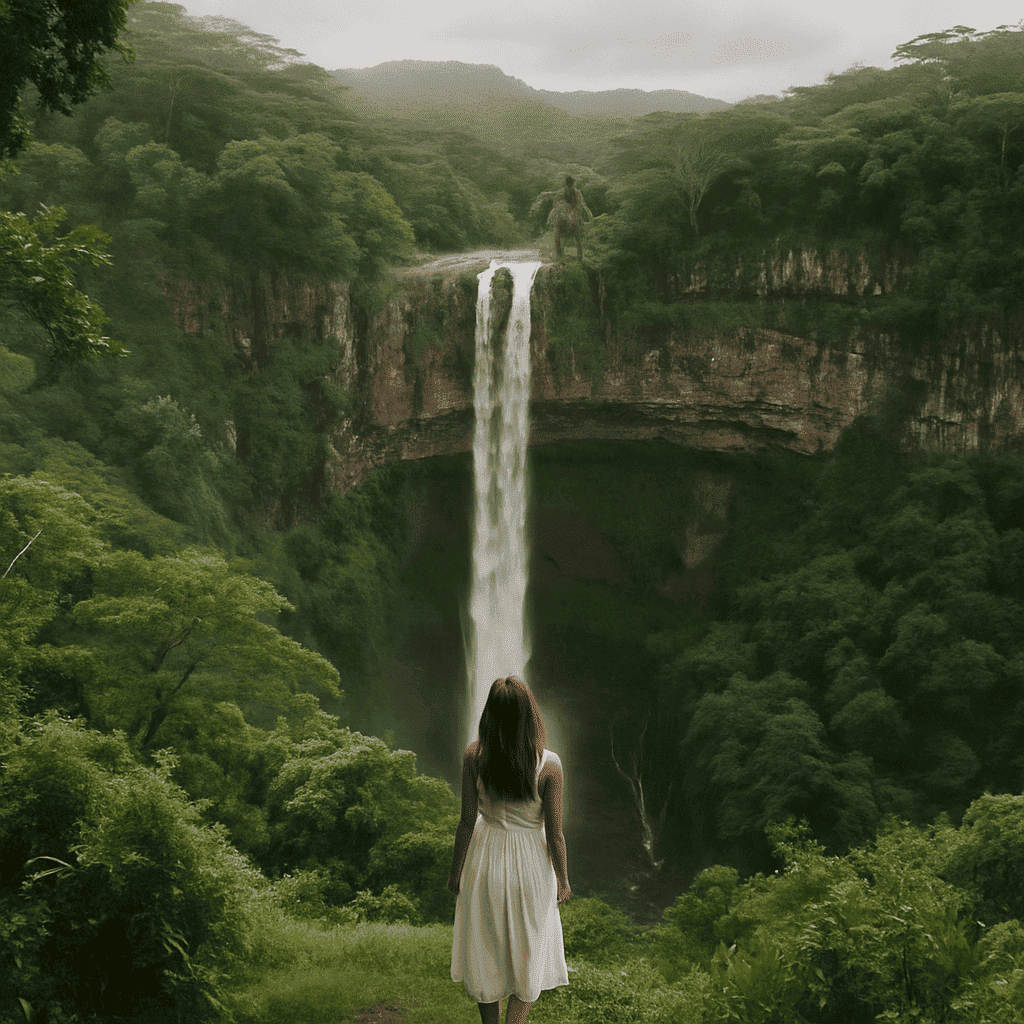 Водопад Шамарель на Маврикии