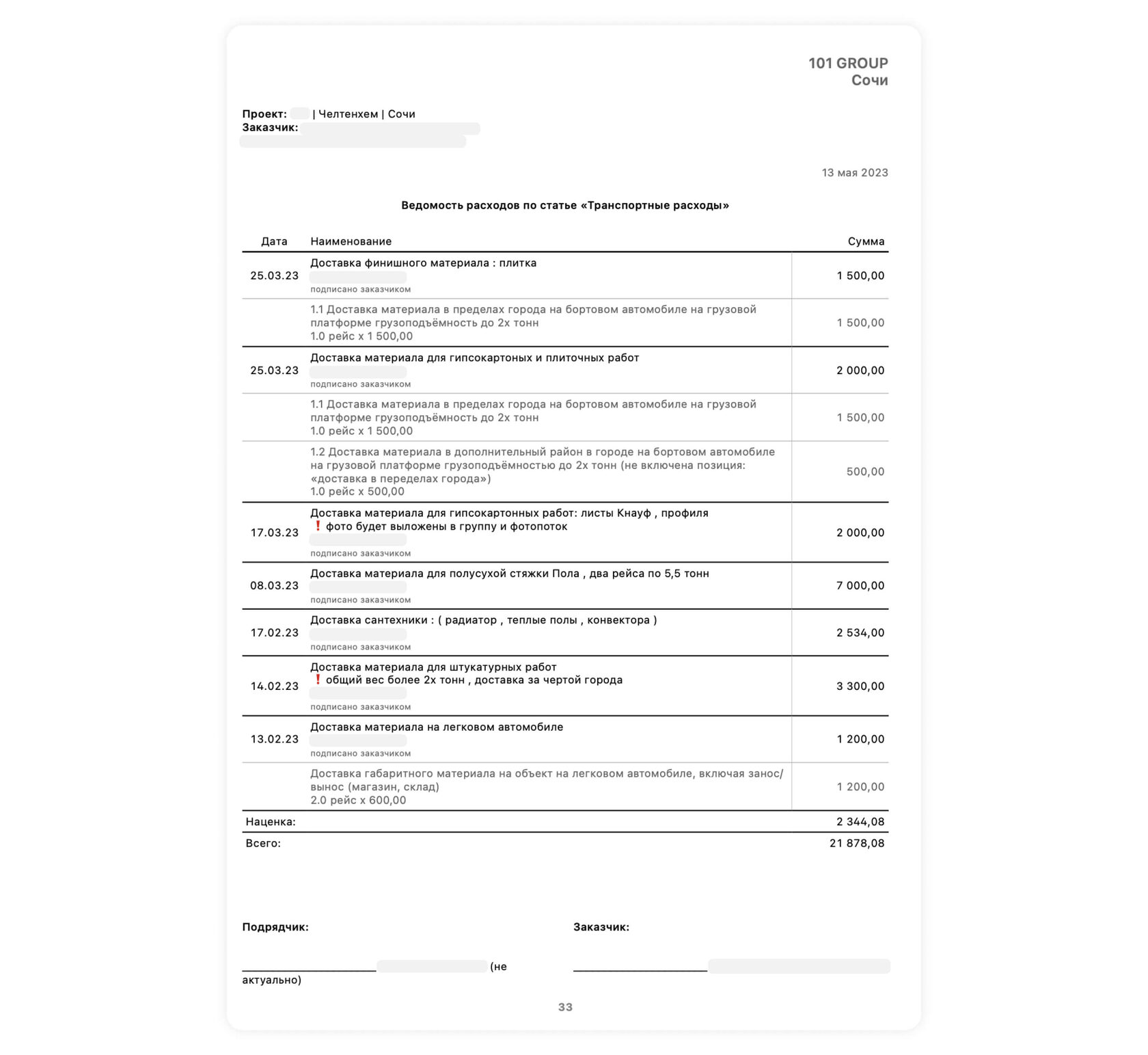 Перевод подотчетных средств