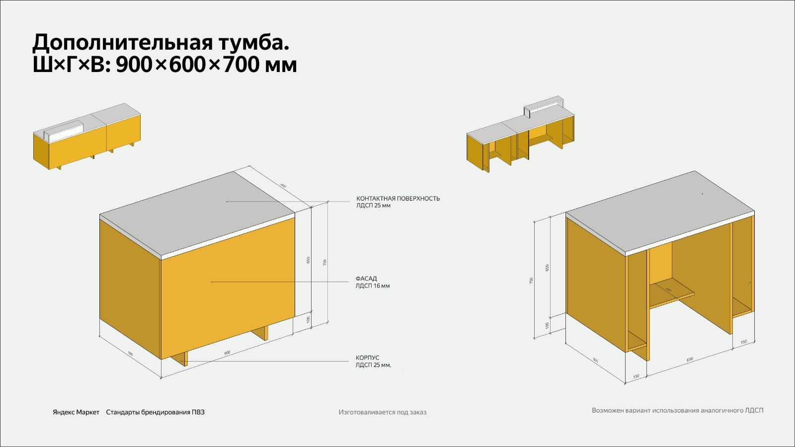 Дополнительные тумбы.