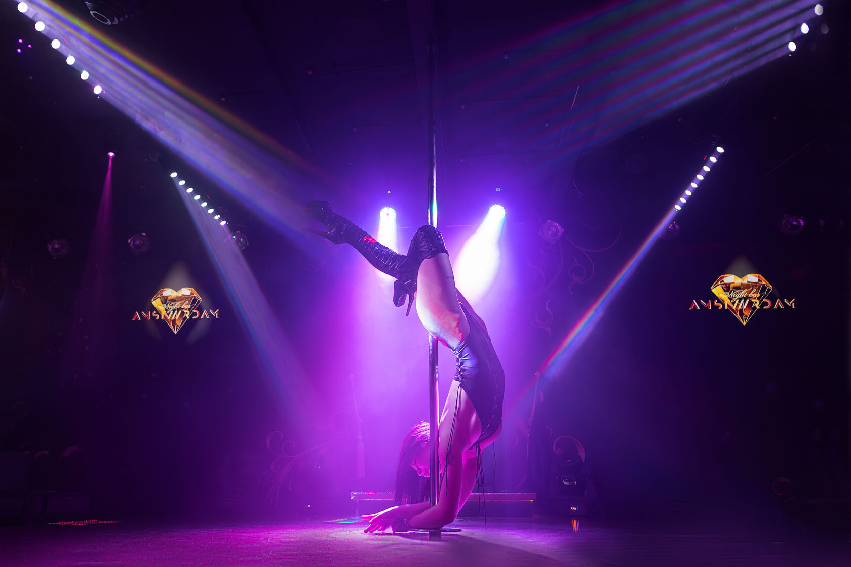 On Stage — violet spotlight