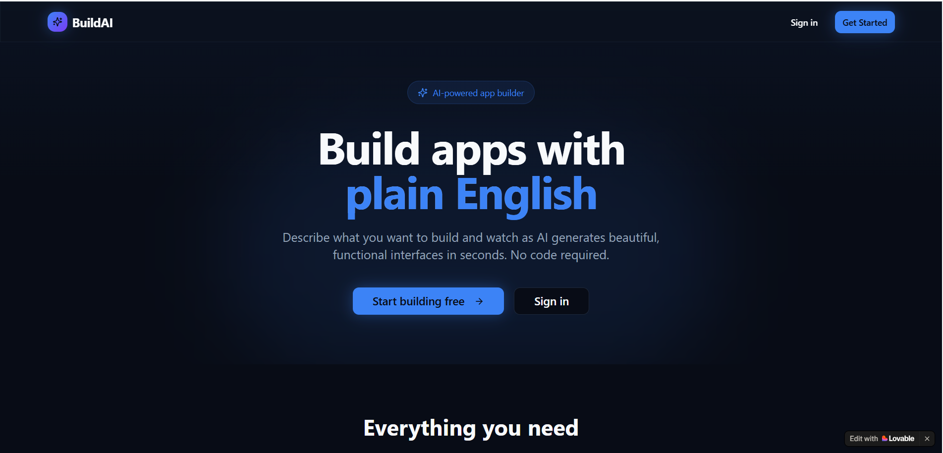 Пример AI-платформы без кода