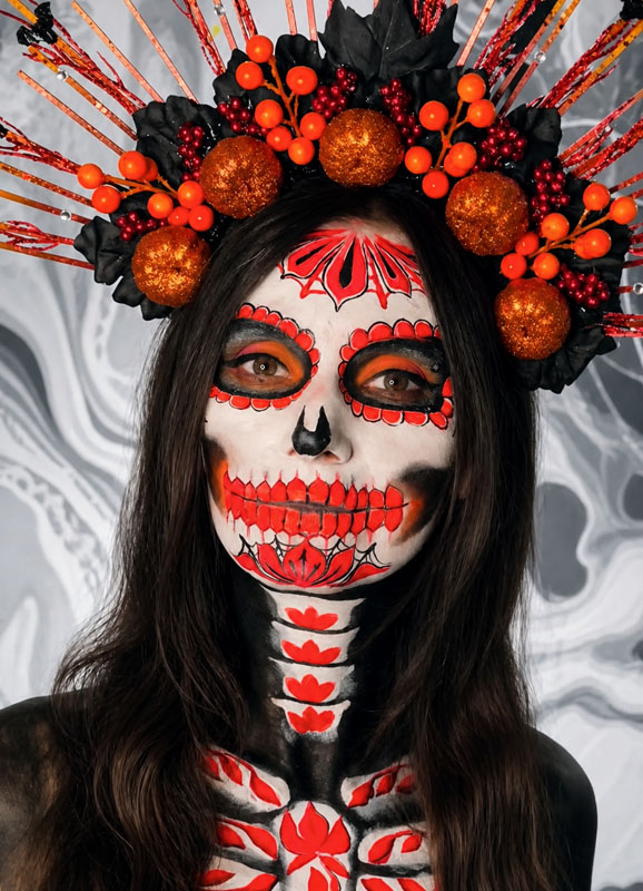 Colorful face painting for a child