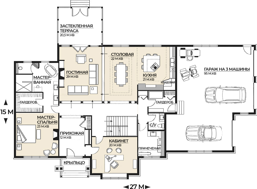 Планировка первого этажа