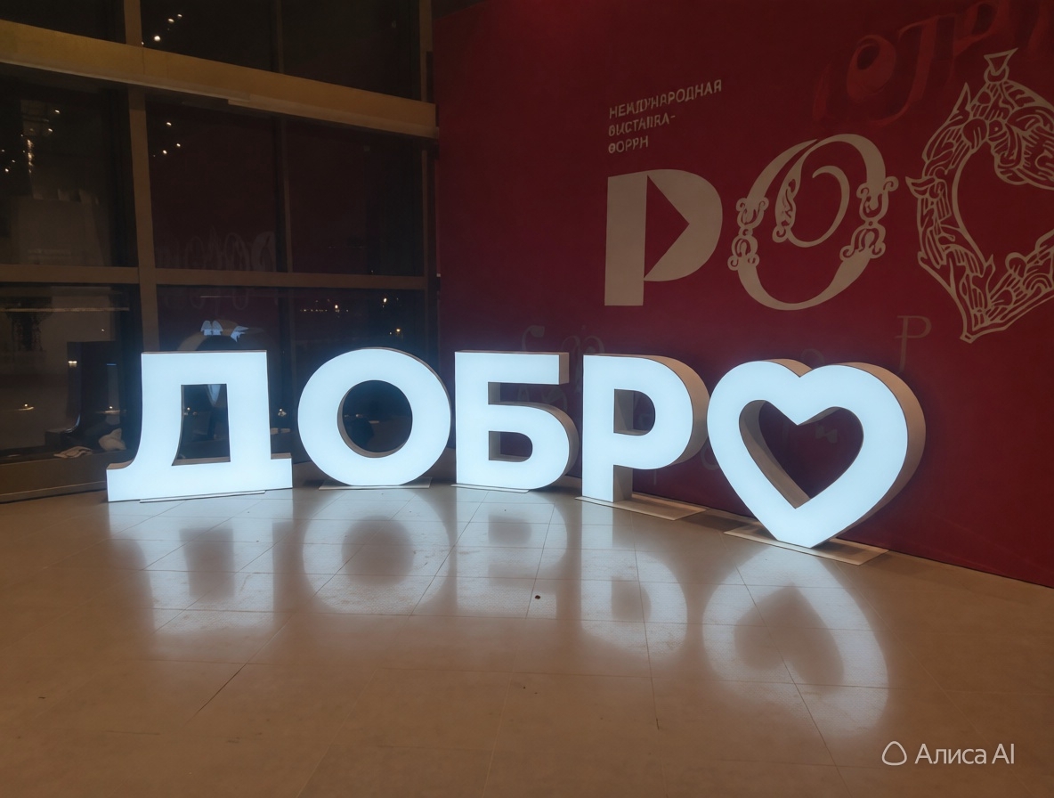 Объёмные буквы ДОБРО