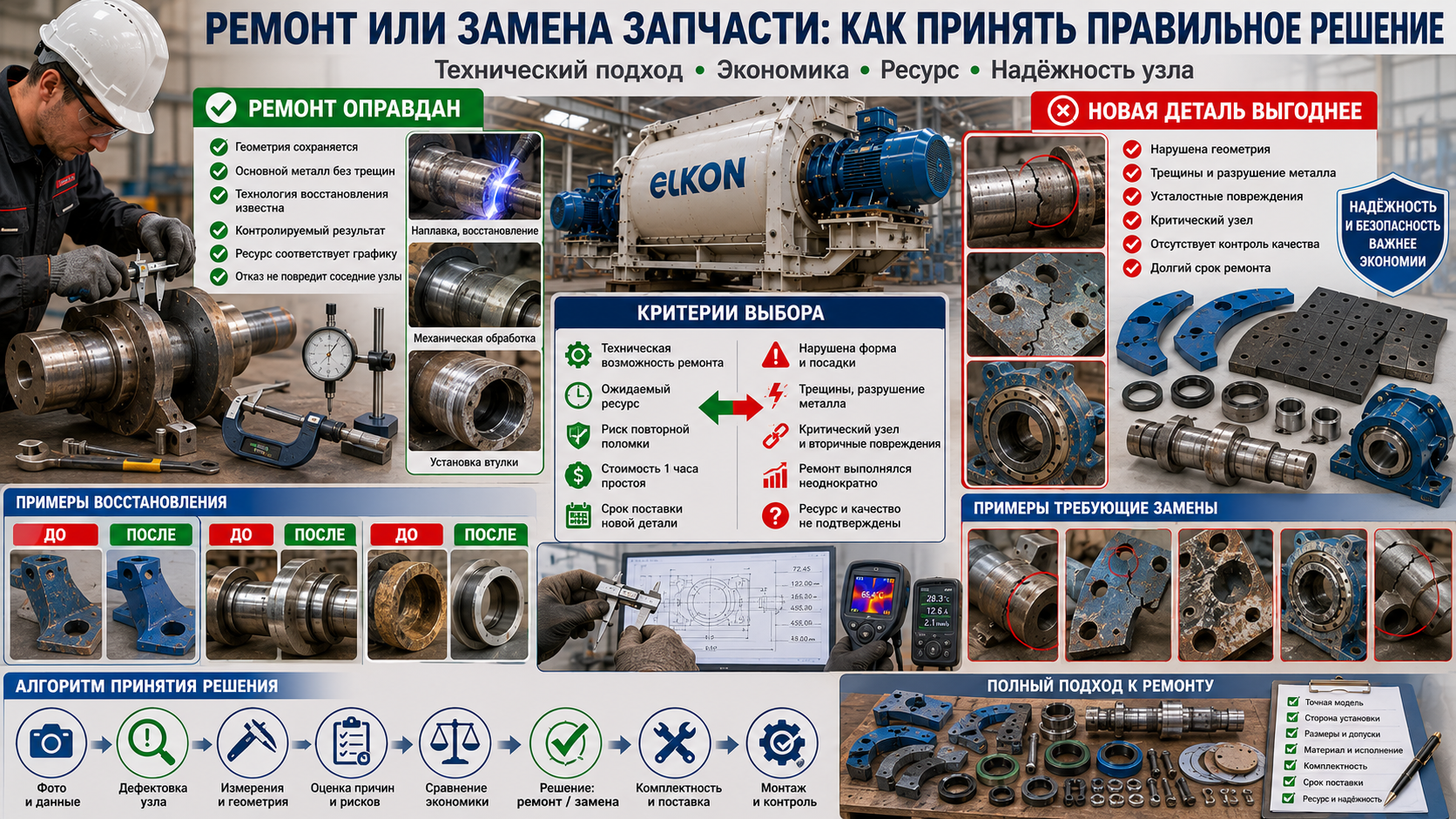 Ремонт или замена — когда выгоднее заказать новую деталь