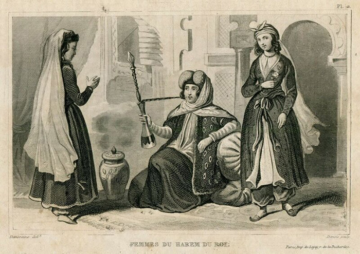 Ancient Indian waterpipe made from coconut shell