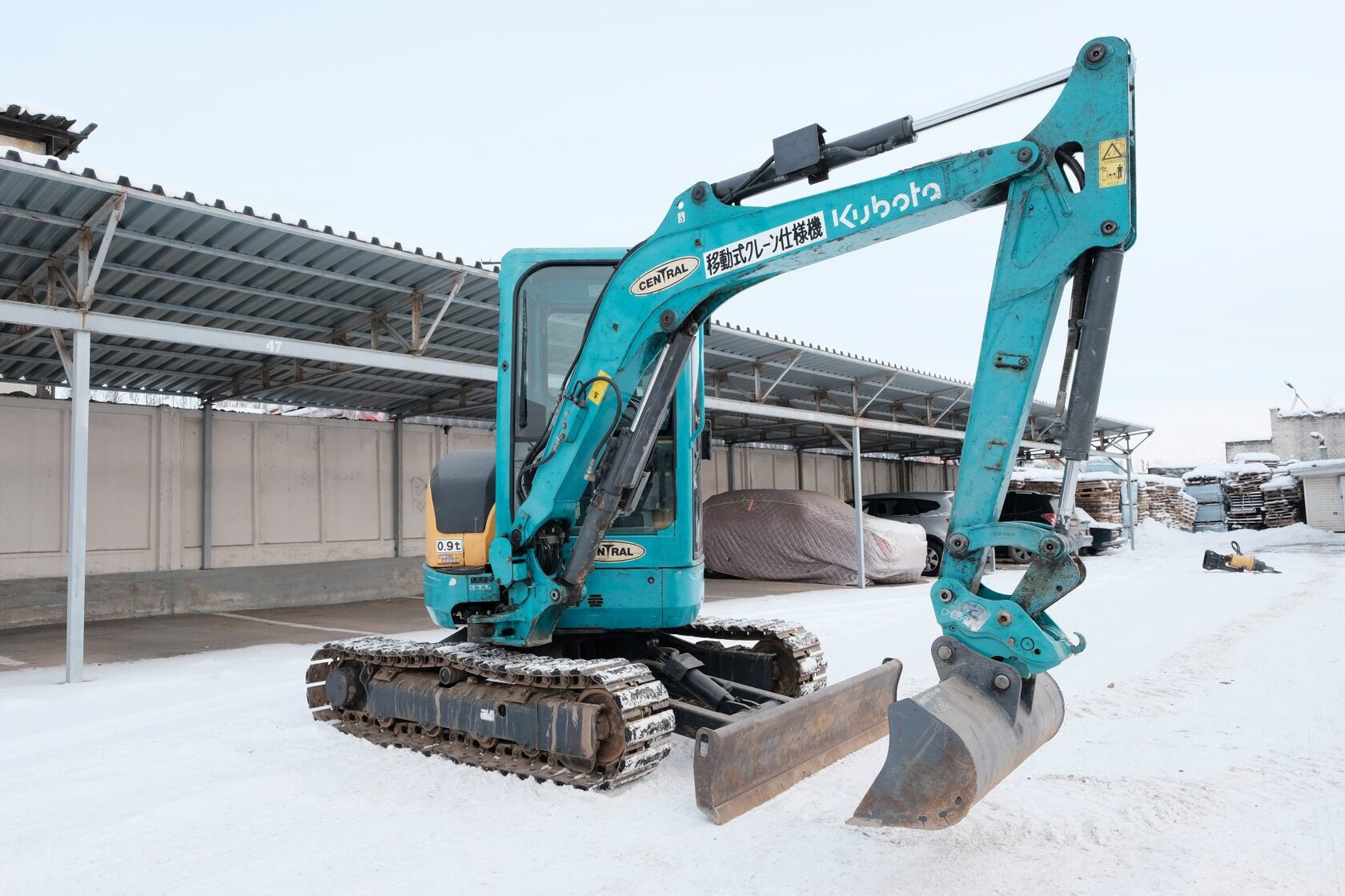 аренда мини-экскаватора Kubota RX505 зимой в СПб