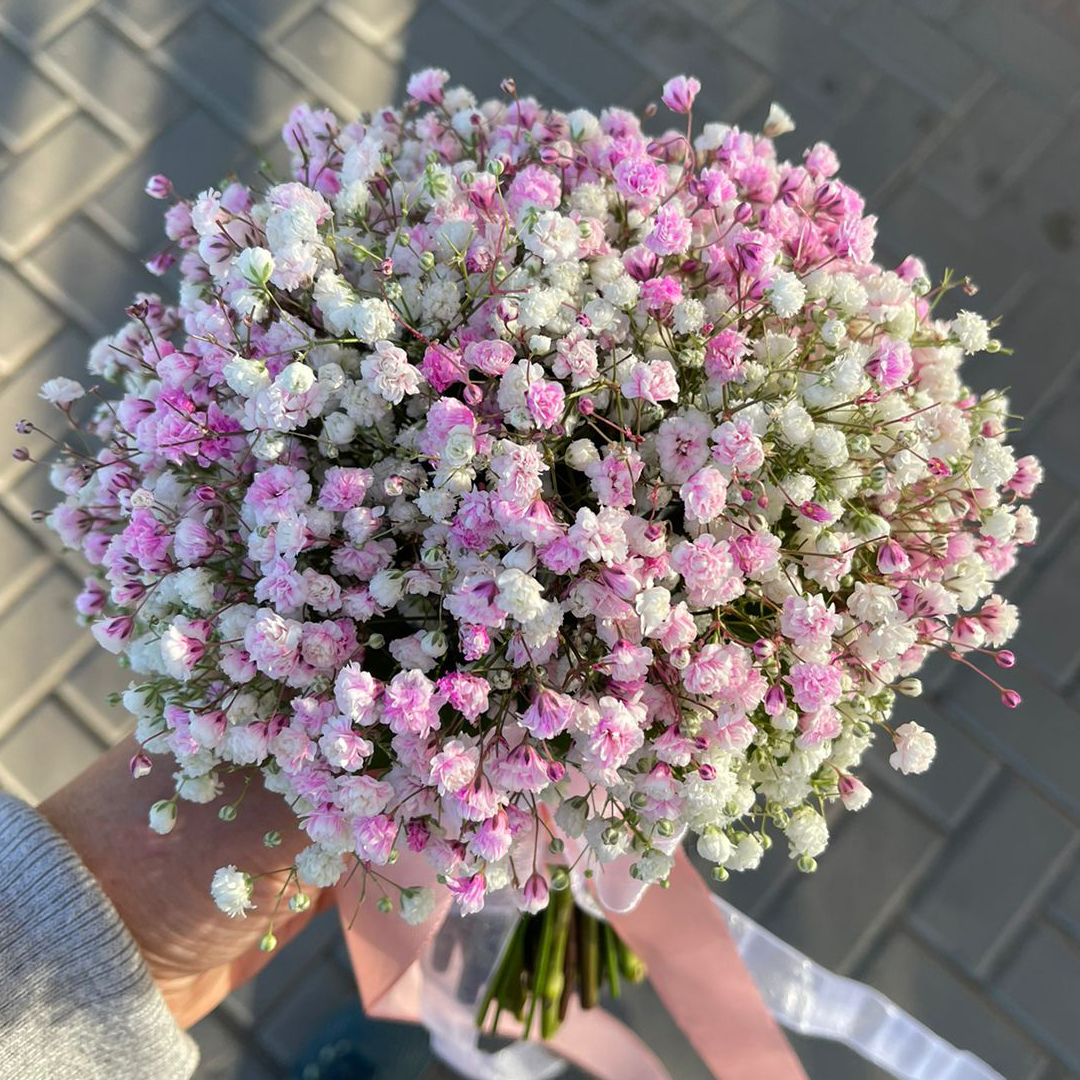 Букет для невесты из гипсофилы