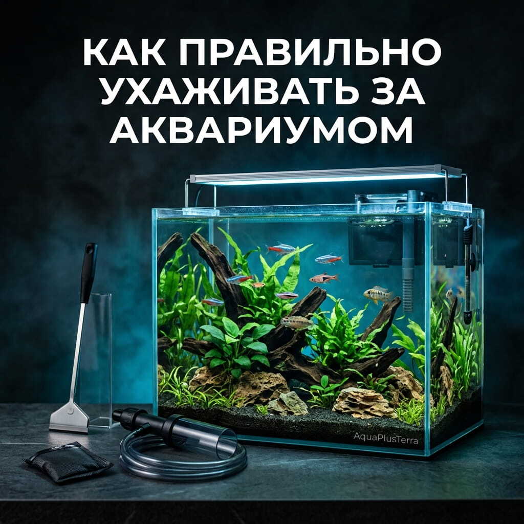 Уход за аквариумом: чистка стекол, грунта и уход за оборудованием