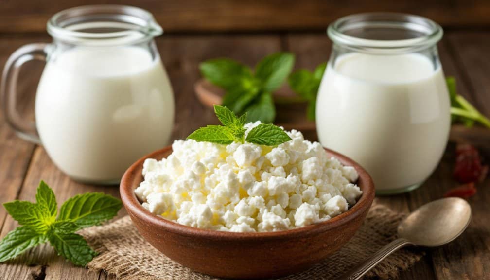 творог из молока и кефира