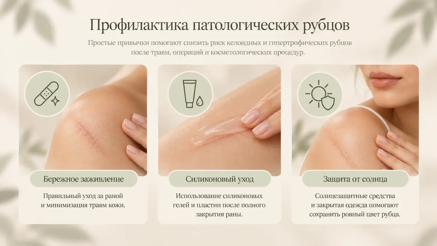 Профилактика патологических рубцов