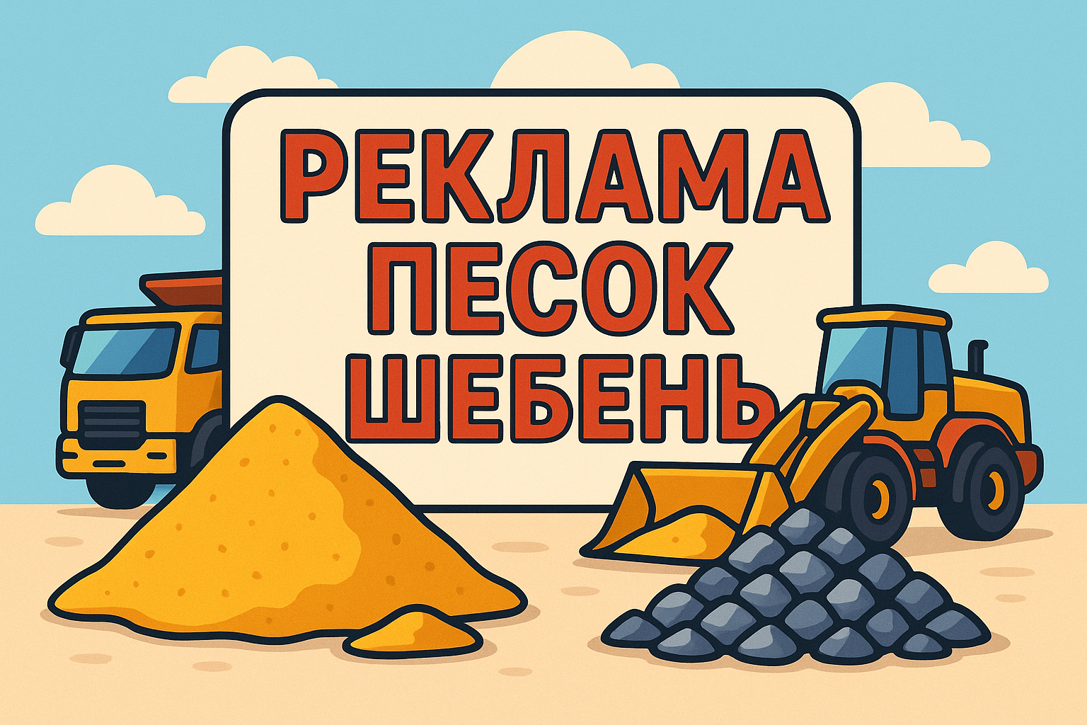 Продвижение и реклама песка и щебня