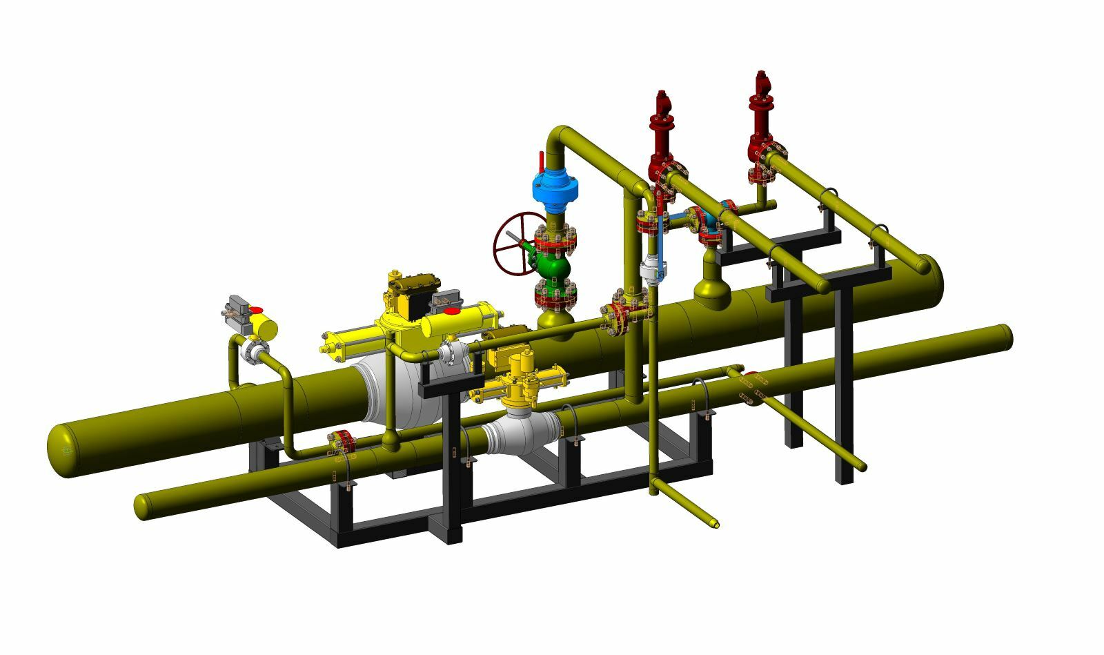 Схема узла редуцирования газа